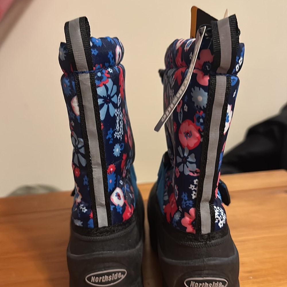 Girls Northside Frosty Insulated Waterproof Floral Snow Boots Toddler 11 - Picture 3 of 7